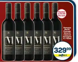 Pick n Pay Hypermarket Namaqua Merlot, Pinotage, Shiraz or Cabernet Sauvignon offer