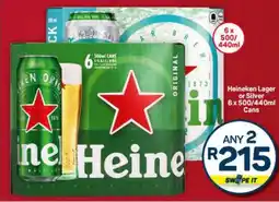 Pick n Pay Hypermarket Heineken Lager or Silver offer