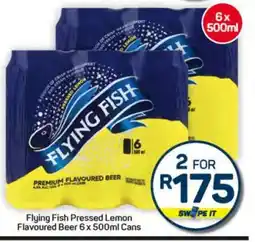 Pick n Pay Hypermarket Flying Fish Pressed Lemon Flavoured Beer 6 x 500ml Cans offer