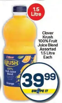 Pick n Pay Hypermarket Clover Krush 100 Fruit Juice Blend offer