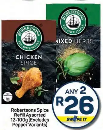 Pick n Pay Hypermarket Robertsons Spice Refill Assorted offer