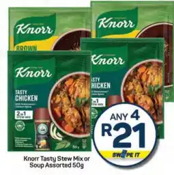 Pick n Pay Hypermarket Knorr Tasty Stew Mix or Soup Assorted 50g offer