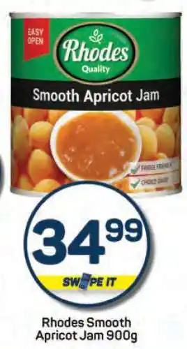 Pick n Pay Hypermarket Rhodes Smooth Apricot Jam-900g offer