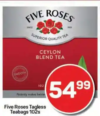 Pick n Pay Hypermarket Five Roses Tagless Teabags 102s offer
