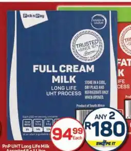 Pick n Pay Hypermarket PnP UHT Long Life Milk offer
