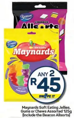 Pick n Pay Hypermarket Maynards Soft Eating Jellies, Gums or Chews Assorted 125g offer