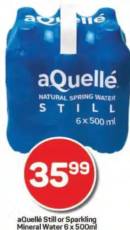 Pick n Pay Hypermarket aQuelle Still or Sparkling Mineral Water 6 x 500ml offer
