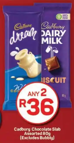 Pick n Pay Hypermarket Cadbury Chocolate Slab Assorted 80g offer