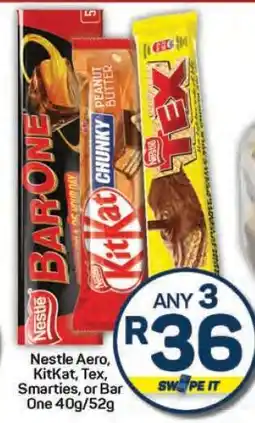 Pick n Pay Hypermarket Nestle Aero, KitKat, Tex, Smarties, or Bar One offer