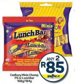 Pick n Pay Hypermarket Cadbury Minis Chomp, PS or Lunchbar offer