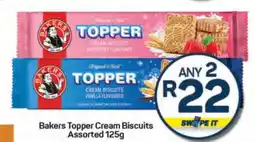 Pick n Pay Hypermarket Bakers Topper Cream Biscuits Assorted 125g offer