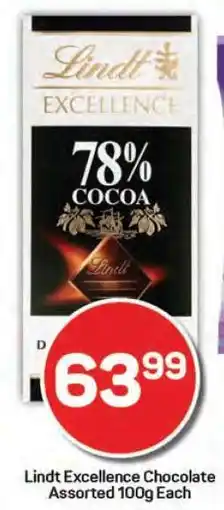 Pick n Pay Hypermarket Lindt Excellence Chocolate offer