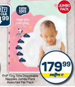 Pick n Pay Hypermarket PnP Tiny Tots Disposable Nappies Jumbo Pack offer