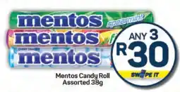Pick n Pay Hypermarket Mentos Candy Roll Assorted 38g offer