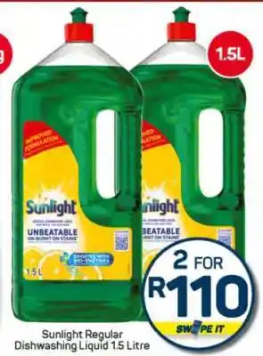 Pick n Pay Hypermarket Sunlight Regular Dishwashing Liquid 1.5 Litre offer