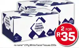 Pick n Pay Hypermarket no name 2 Ply White Facial Tissues 200s offer