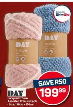 Pick n Pay Hypermarket DAY Jacquard Throw offer