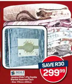 Pick n Pay Hypermarket Jessica Mink 1-Ply Double Blanket offer