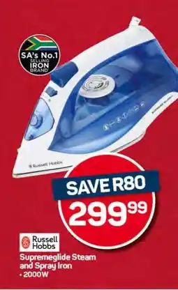 Pick n Pay Hypermarket Russell Hobbs Supremeglide Steam and Spray Iron offer