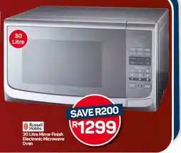 Pick n Pay Hypermarket Russell Hobbs 30 Litre Mirror Finish Electronic Microwave Oven offer
