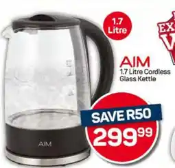 Pick n Pay Hypermarket AIM 1.7 Litre Cordless Glass Kettle offer