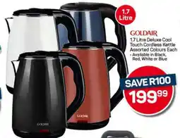 Pick n Pay Hypermarket Goldair 1.7 Litre Deluxe Cool Touch Cordless Kettle offer