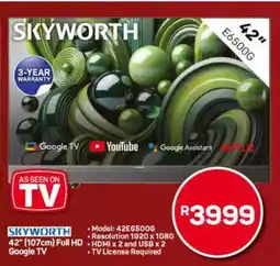 Pick n Pay Hypermarket SKYWORTH 42 (107cm) Full HD Google TV offer