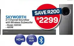 Pick n Pay Hypermarket Skyworth 2.1 Channel Soundbar offer
