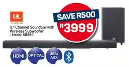 Pick n Pay Hypermarket JBL 3.1 Channel Soundbar with Wireless Subwoofer offer