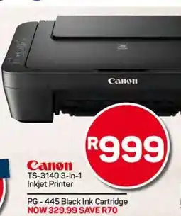 Pick n Pay Hypermarket Canon TS-3140 3-in-1 Inkjet Printer offer