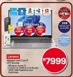 Pick n Pay Hypermarket Lenovo Ideapad Intel Core i3 CPU Bundle offer