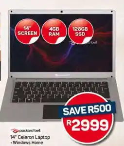 Pick n Pay Hypermarket Packard Bell 14 Celeron Laptop offer