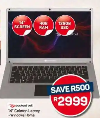 Pick n Pay Hypermarket Packard Bell 14 Celeron Laptop offer