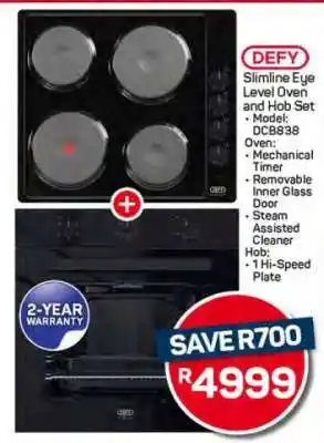 Pick n Pay Hypermarket DEFY Slimline Eye Level Oven and Hob Set offer
