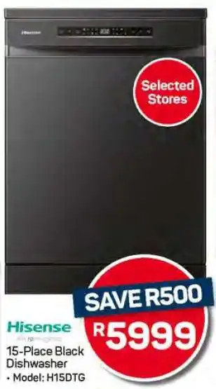 Pick n Pay Hypermarket Hisense 15-Place Black Dishwasher offer