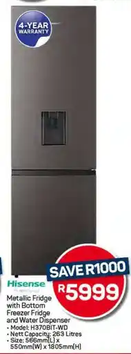 Pick n Pay Hypermarket Hisense Metallic Fridge offer