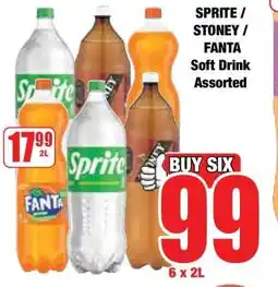 Boxer SPRITE / STONEY / FANTA Soft Drink Assorted offer
