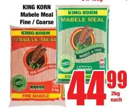 KING KORN Mabele Meal Fine / Coarse