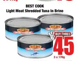 Boxer BEST COOK Light Meat Shredded Tuna In Brine offer