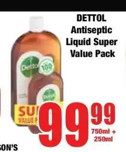 Boxer DETTOL Antiseptic Liquid Super Value Pack offer