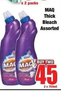 Boxer MAQ Thick Bleach Assorted offer