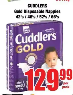 Boxer CUDDLERS Gold Disposable Nappies offer