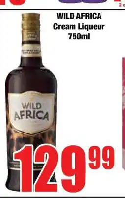 Boxer WILD AFRICA CREAM LIQUEUR 750ML offer