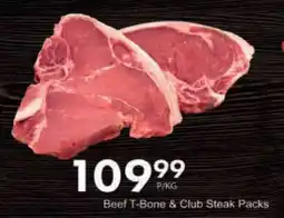 President Hyper Beef T-Bone & Club Steak Packs offer