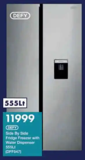 President Hyper DEFY Side By Side Fridge Freezer with Water Dispenser offer