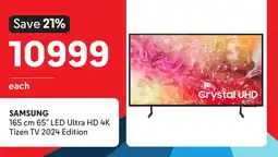 Makro SAMSUNG 165 cm 65" LED Ultra HD 4K Tizen TV 2024 Edition offer