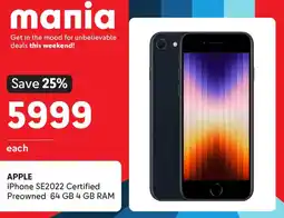 Makro APPLE iPhone SE2022 Certified Preowned 64 GB 4 GB RAM offer