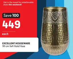 Makro EXCELLENT HOUSEWARE 30 cm Safi Gold Vase offer
