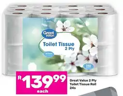 Game Great Value 2 Ply Toilet Tissue Roll offer