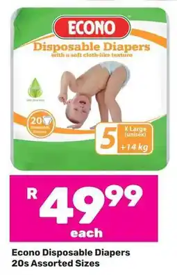 Game Econo Disposable Diapers Assorted Sizes offer